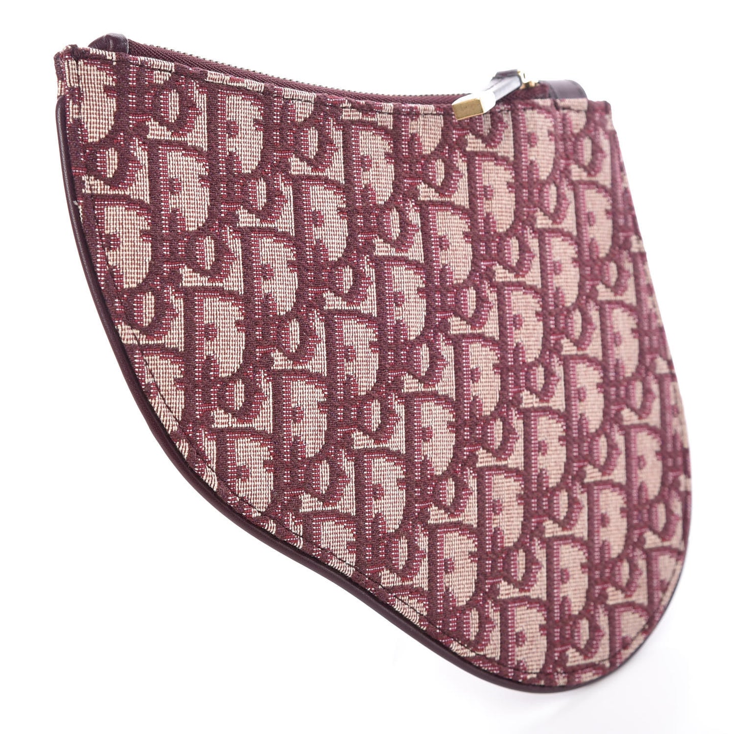 Oblique Saddle Clutch Burgundy