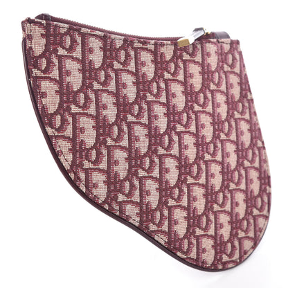 Christian Dior Oblique Saddle Clutch Burgundy 3 of 8