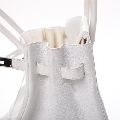 Hermes Taurillon Clemence Birkin 35 White 31 of 44