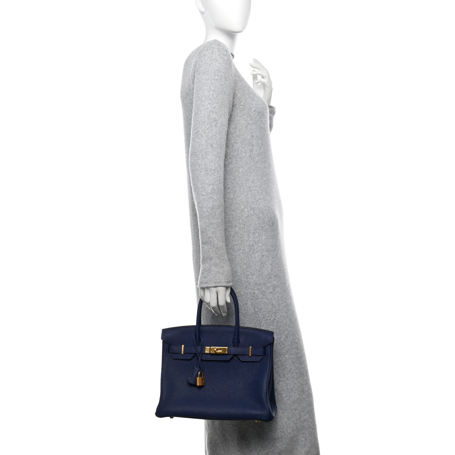 Hermes Togo Birkin 30 Bleu Encre 2 of 11