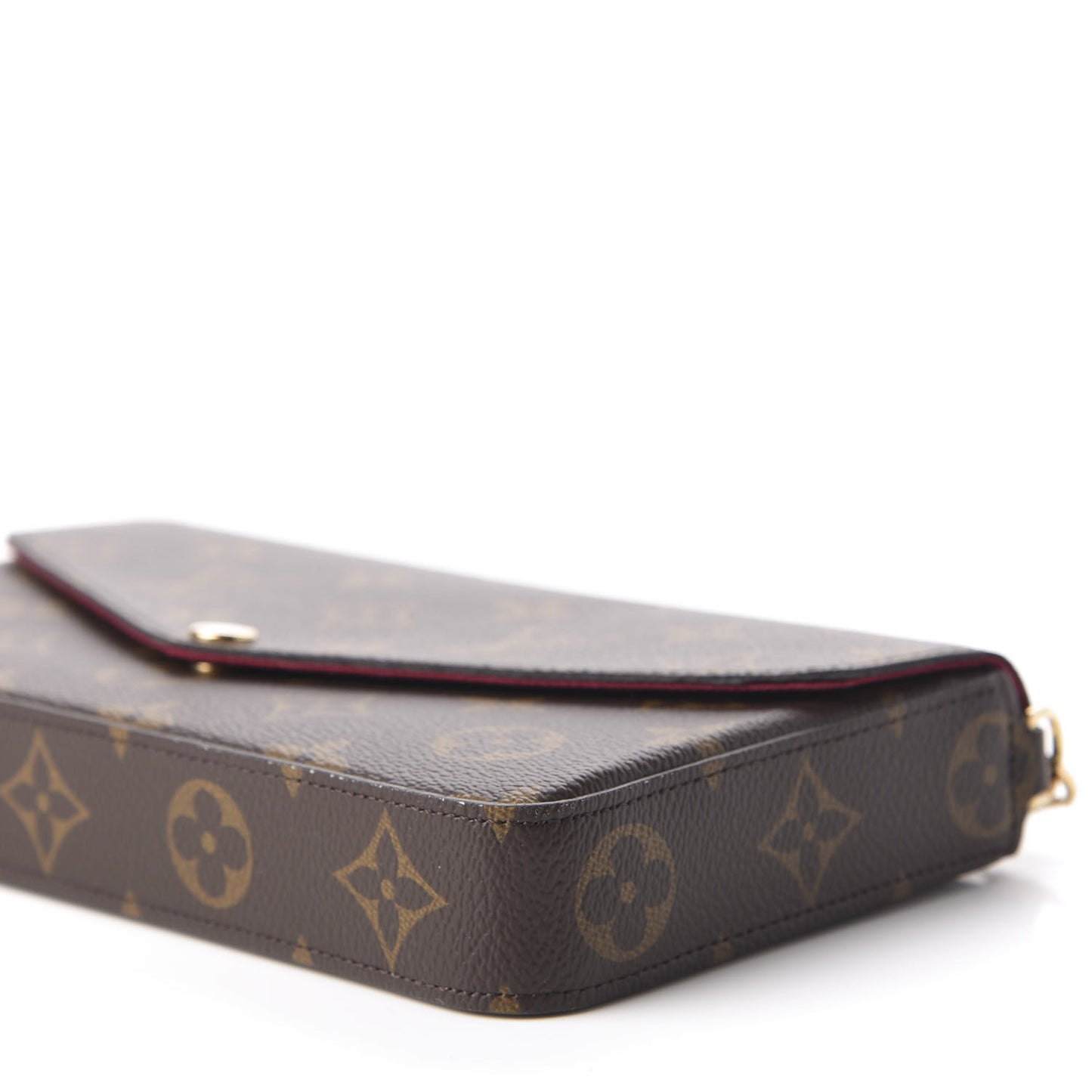 Monogram Pochette Felicie Chain Wallet Fuchsia