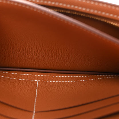 Hermes Madame Calfskin Kelly Pocket Long Wallet Gold 5 of 8