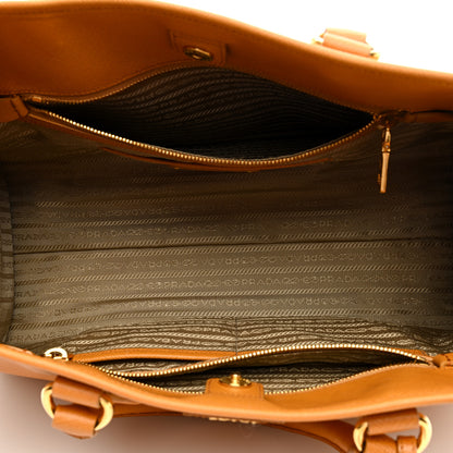 Prada Saffiano Top Handle Bag Orange 5 of 10