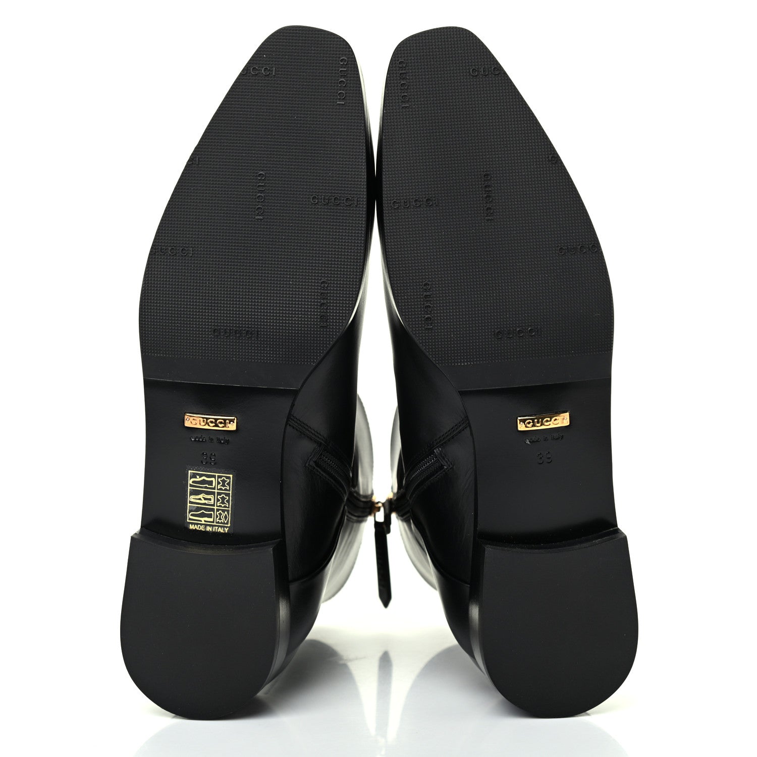 Gucci Calfskin Womens GG Ankle Boots 39 Black 5 of 11