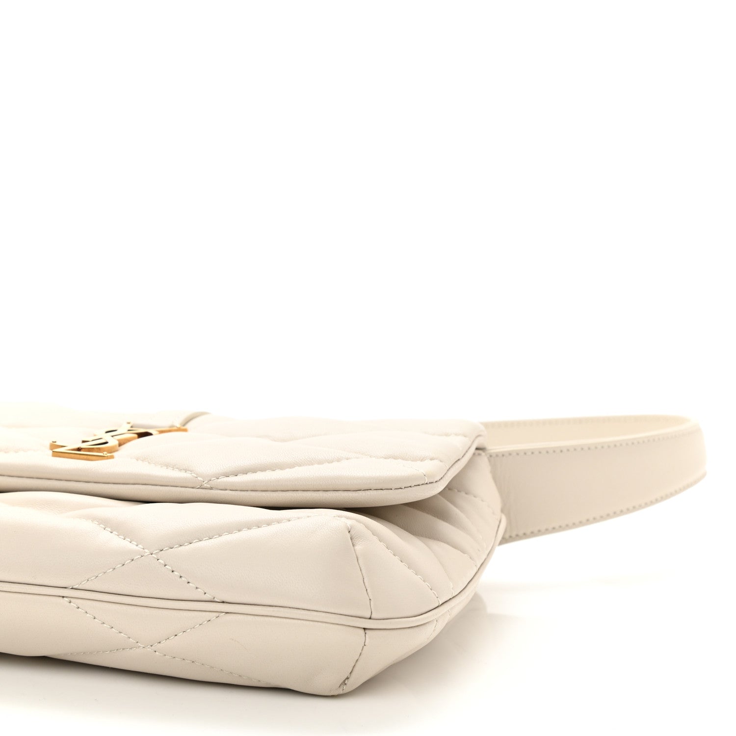 Saint Laurent Lambskin Quilted Le 57 Diamond Shoulder Bag Crema Soft 8 of 8