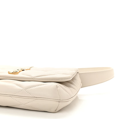 Saint Laurent Lambskin Quilted Le 57 Diamond Shoulder Bag Crema Soft 8 of 8