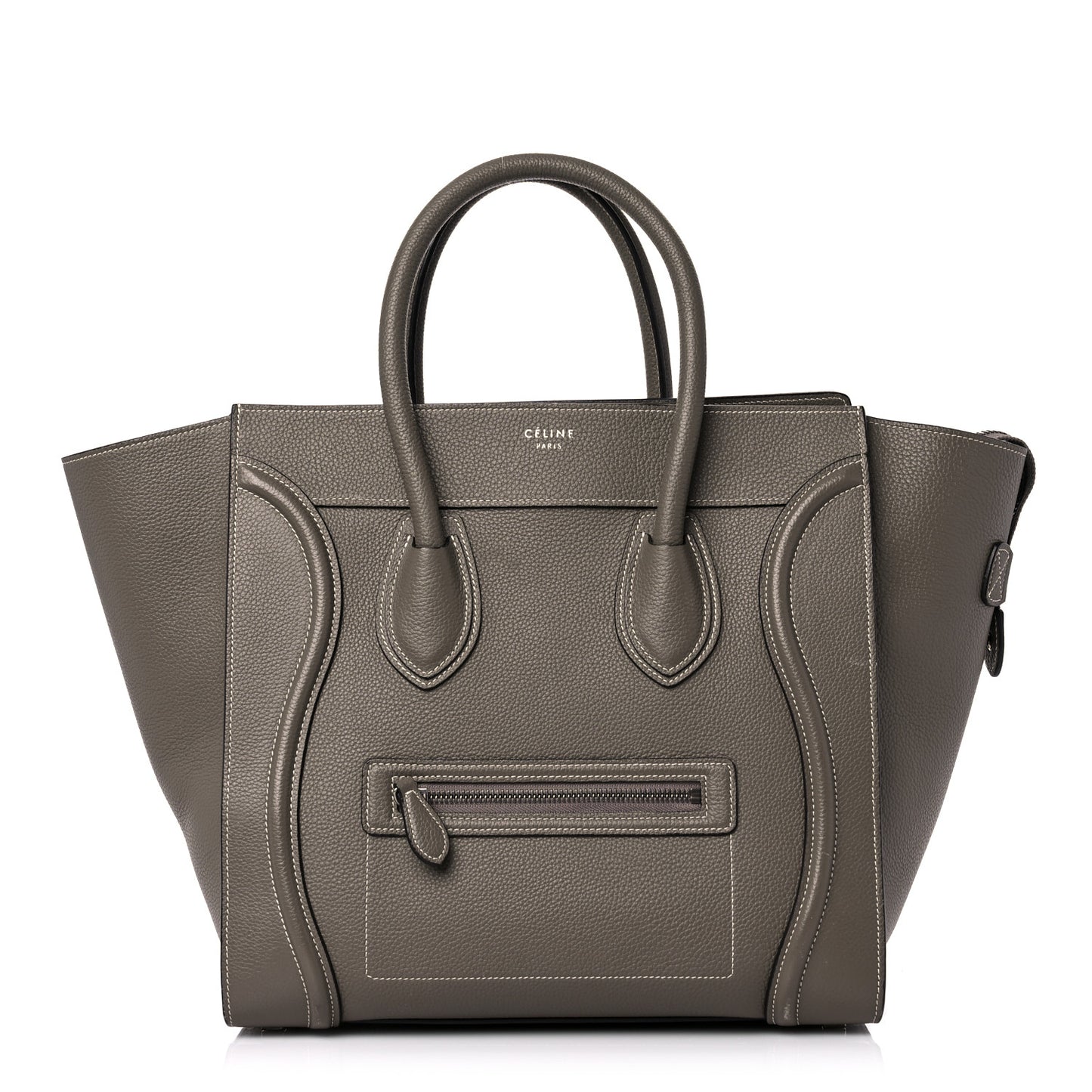 Drummed Calfskin Mini Luggage Souris