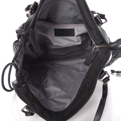 Burberry Nylon Check Buckleigh Packable Tote Black 5 of 14