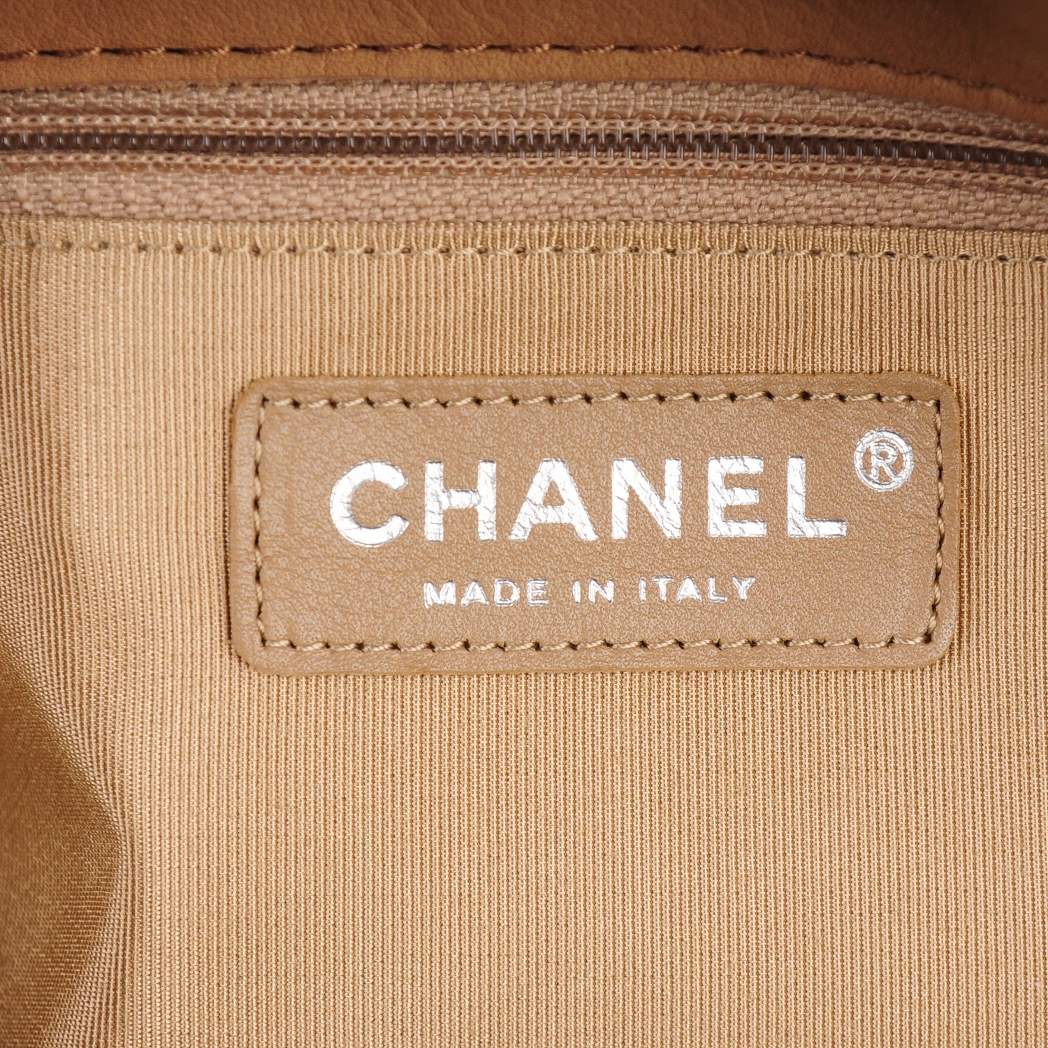 Chanel Calfskin Stitched Double Zip Hobo Beige 6 of 7