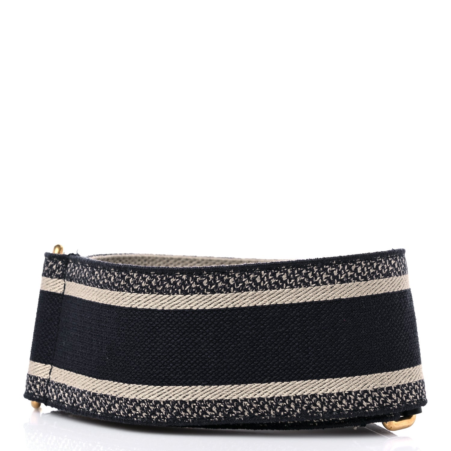 Christian Dior Canvas Embroidered Shoulder Strap Blue 2 of 5
