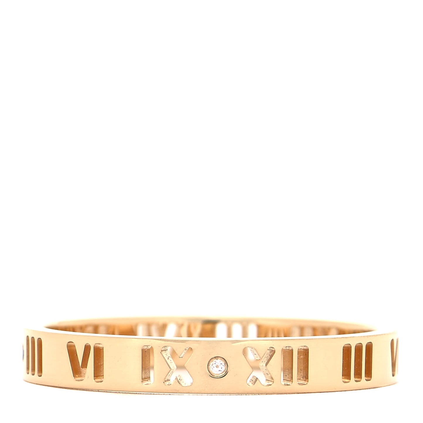 18K Yellow Gold Diamond Atlas Pierced Ring 69 12.5