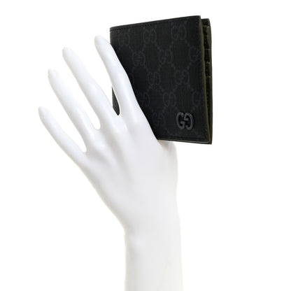 Gucci GG Supreme Monogram Bi-Fold Wallet Black 2 of 7
