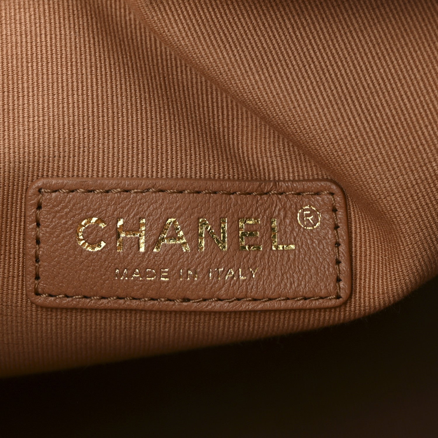 Chanel Shiny Crumpled Lambskin Quilted Medium Preppy Pocket Camera Case Brown 6 of 10