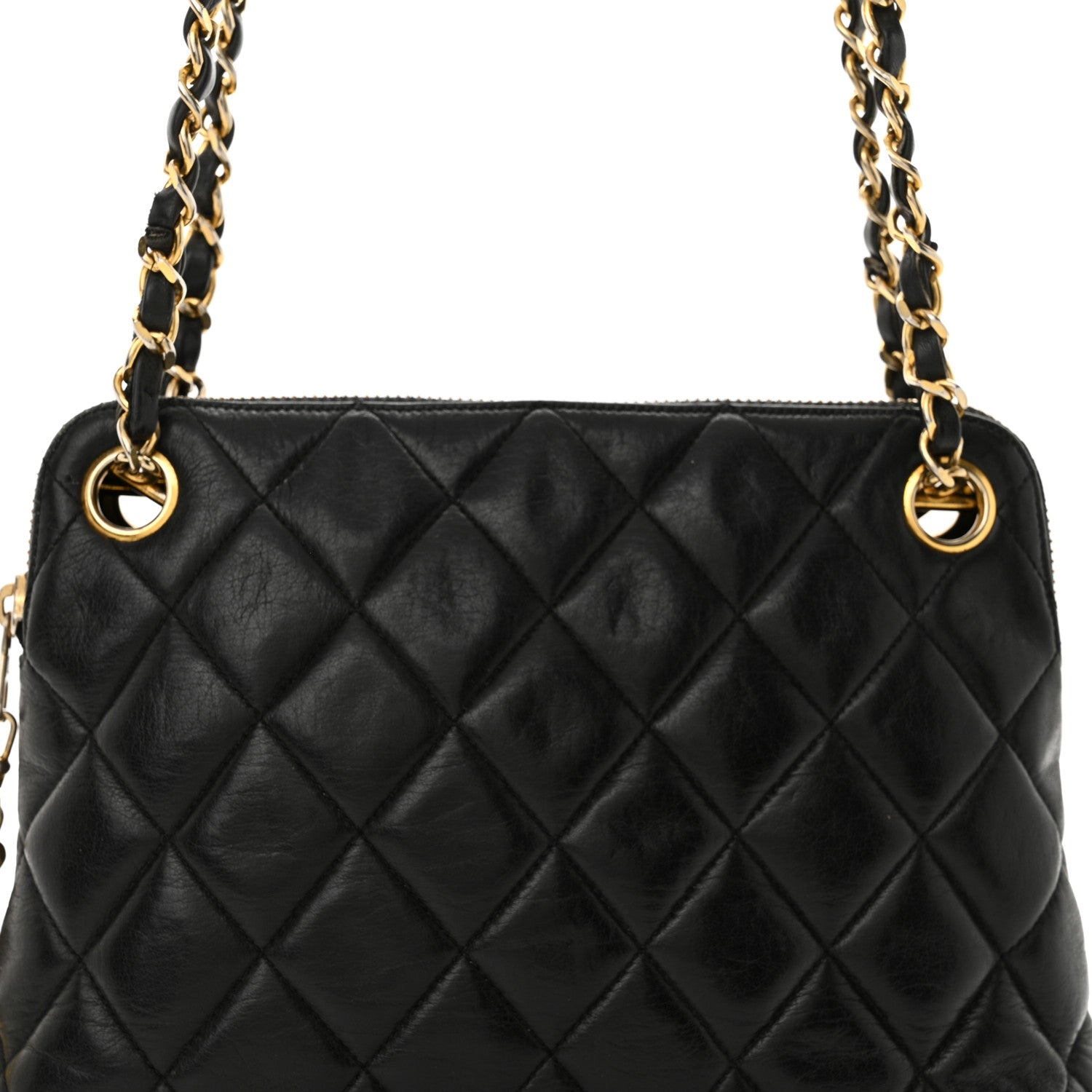 Chanel Lambskin Quilted Shoulder Bag Black 8 of 14