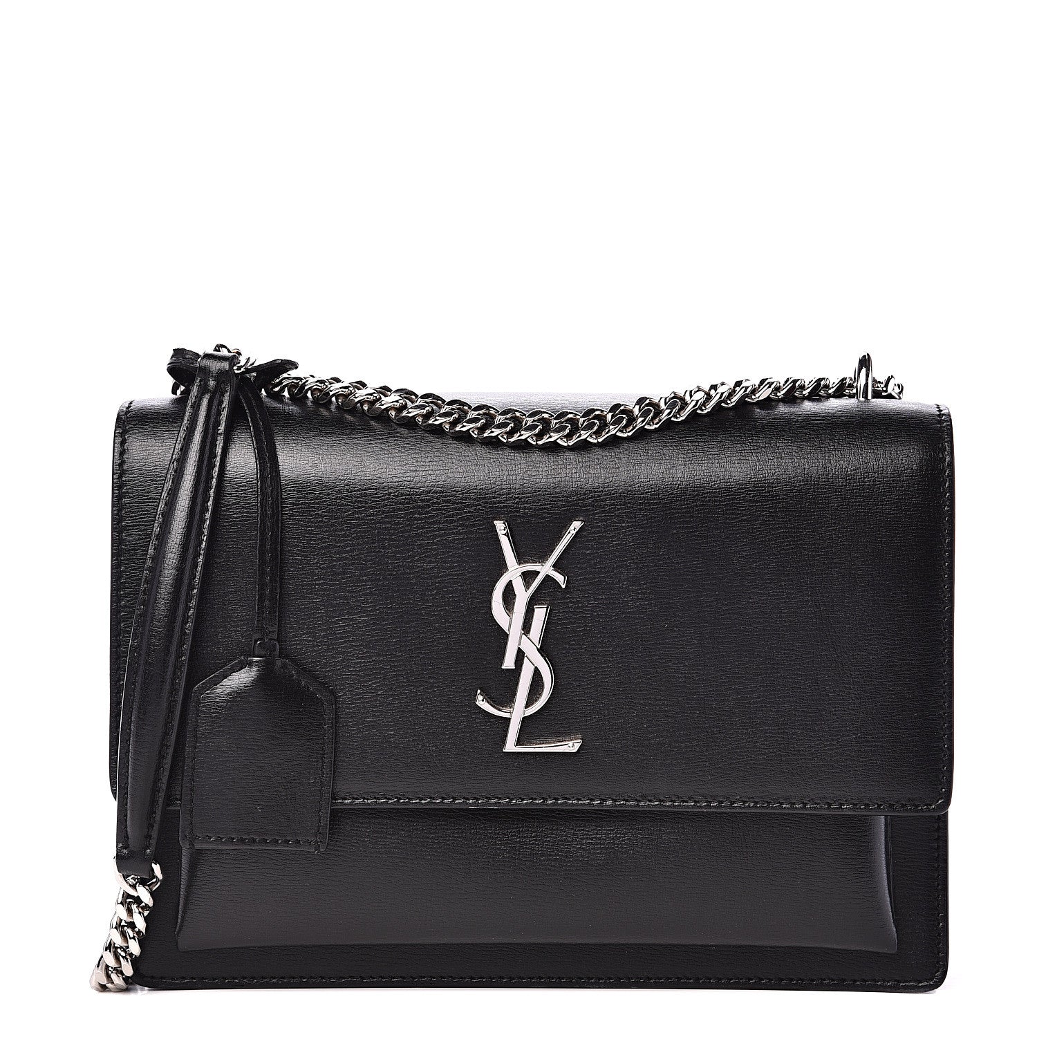 Saint Laurent Grained Calfskin Medium Monogram Sunset Black 1 of 11