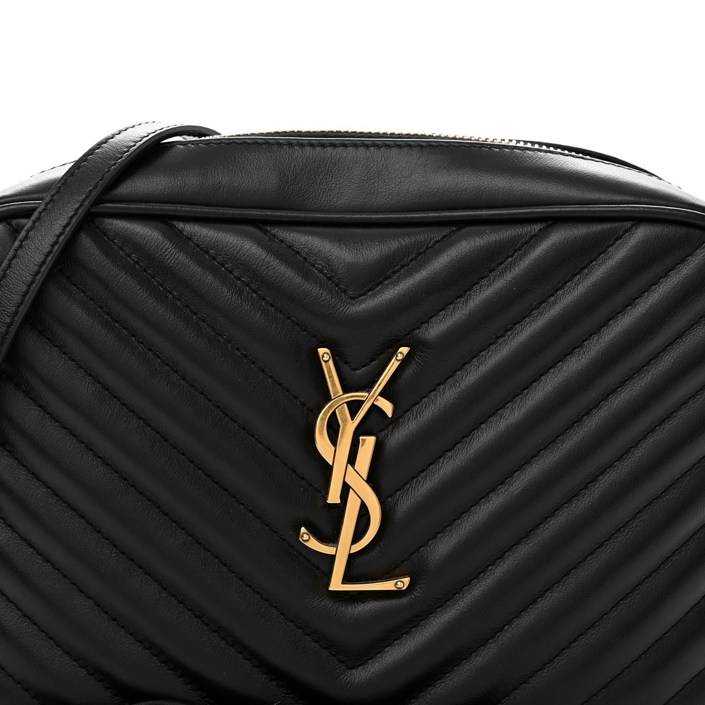 Calfskin Matelasse Monogram Lou Camera Bag Black
