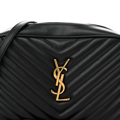 Saint Laurent Calfskin Matelasse Monogram Lou Camera Bag Black 8 of 13