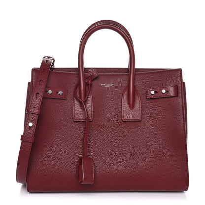 Saint Laurent Grained Calfskin Small Supple Sac De Jour Palissandre 1 of 8