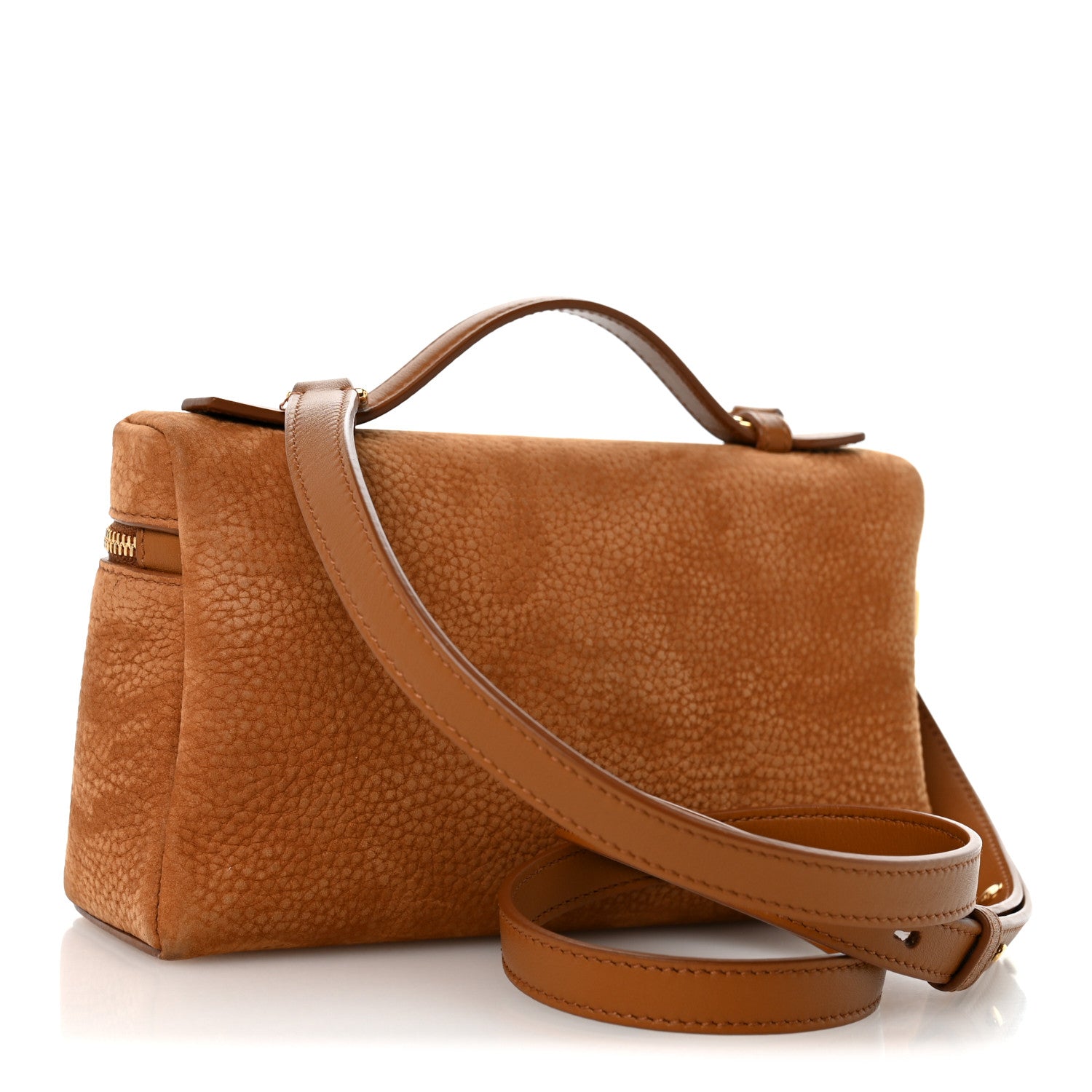 Loro Piana Grained Nubuck Extra Bag L19 Bon Ton Brown 2 of 12