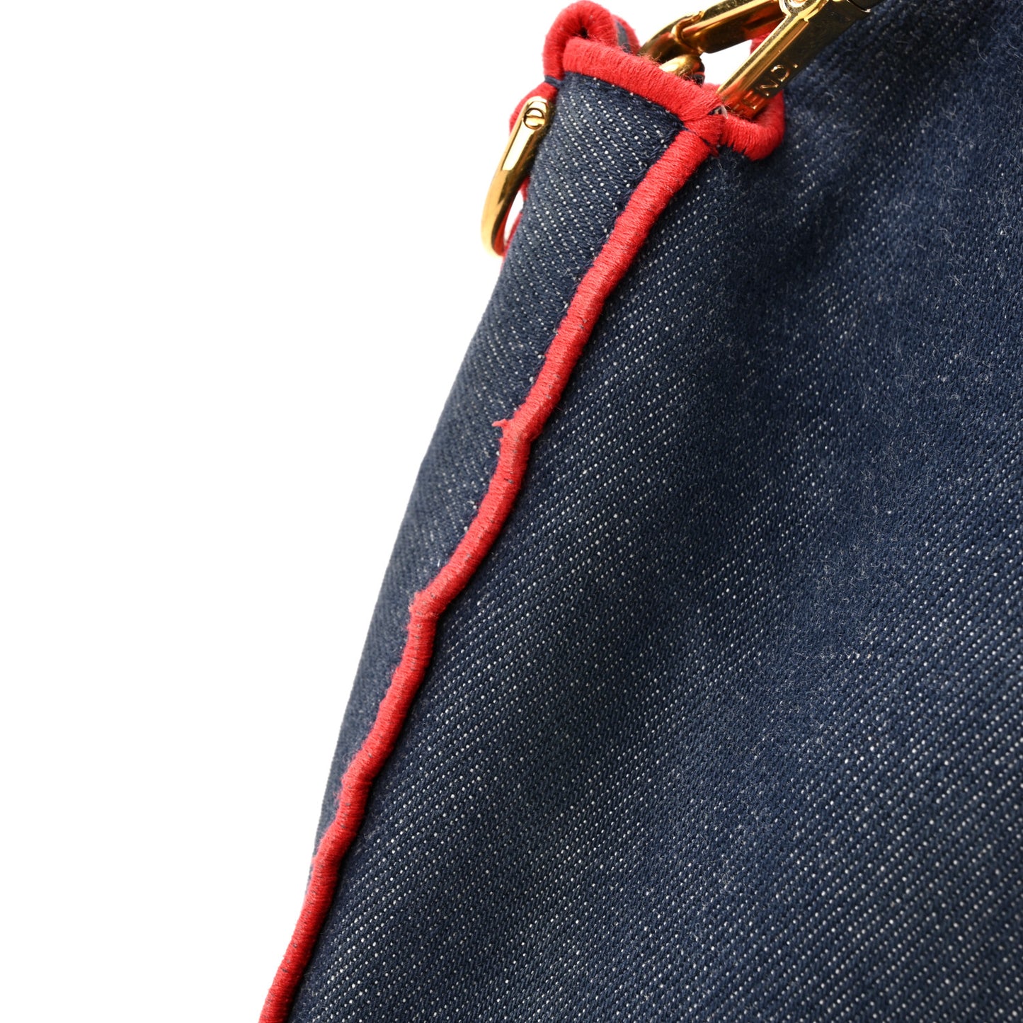 Denim Large Baguette Blue Rosso
