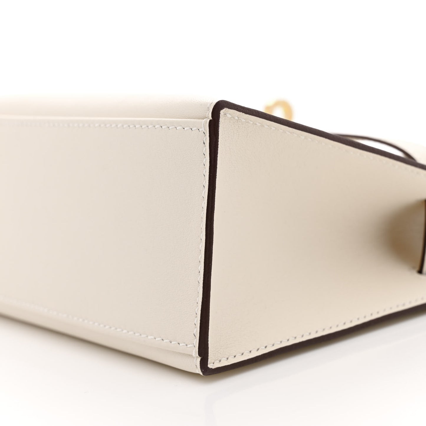 Swift Horseshoe Kelly Pochette Clutch Nata Gold