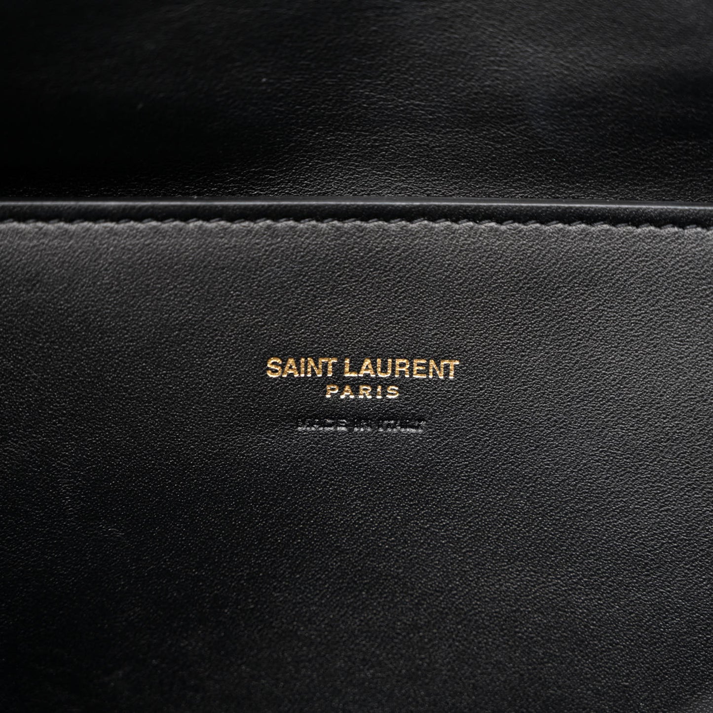 Smooth Calfskin Suede Medium Reversible Monogram Kate Satchel Black