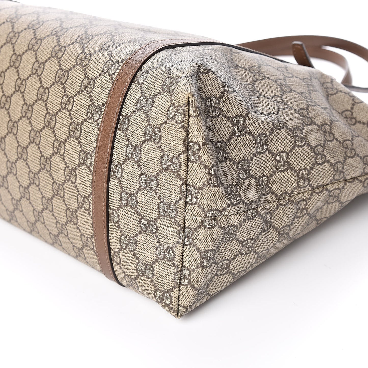 GG Supreme Monogram Medium Nice Tote Brown