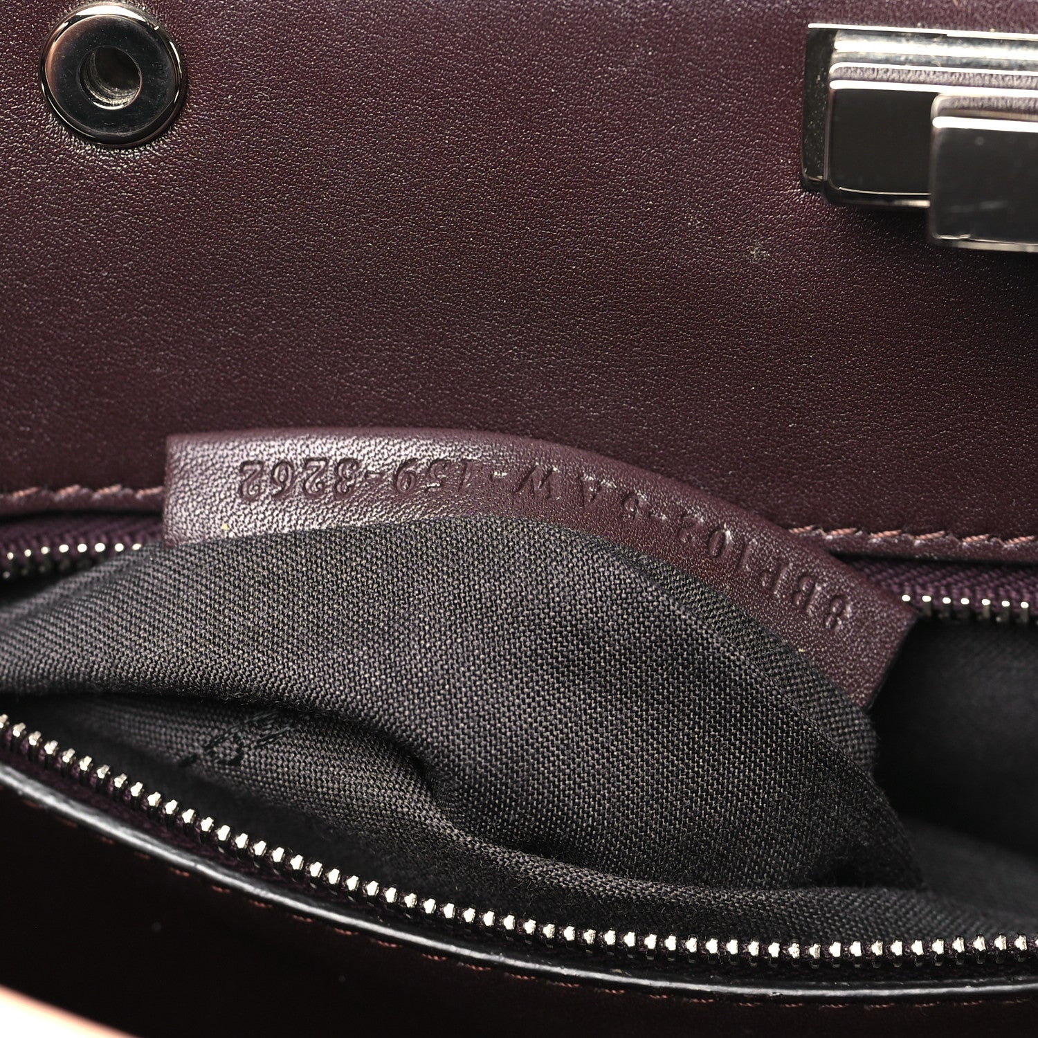 Fendi Vitello Seta Burro Peekaboo Pochette Crossbody Papavero 8 of 10