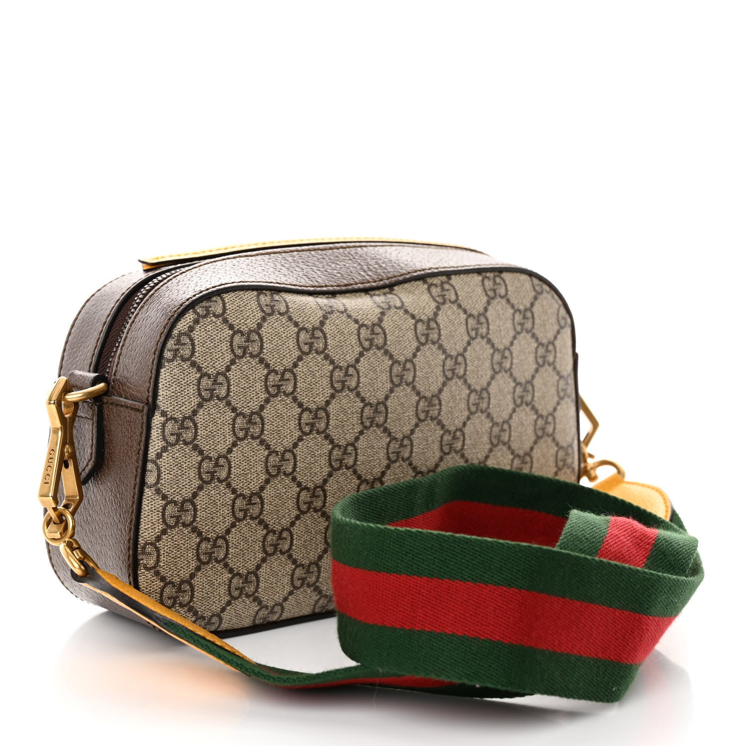 Gucci GG Supreme Monogram Web Neo Vintage Shoulder Bag Beige New Acero Crop 3 of 10