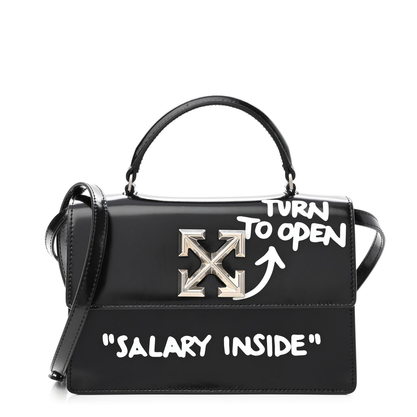 Calfskin Salary Jitney 1.4 Shoulder Bag Black