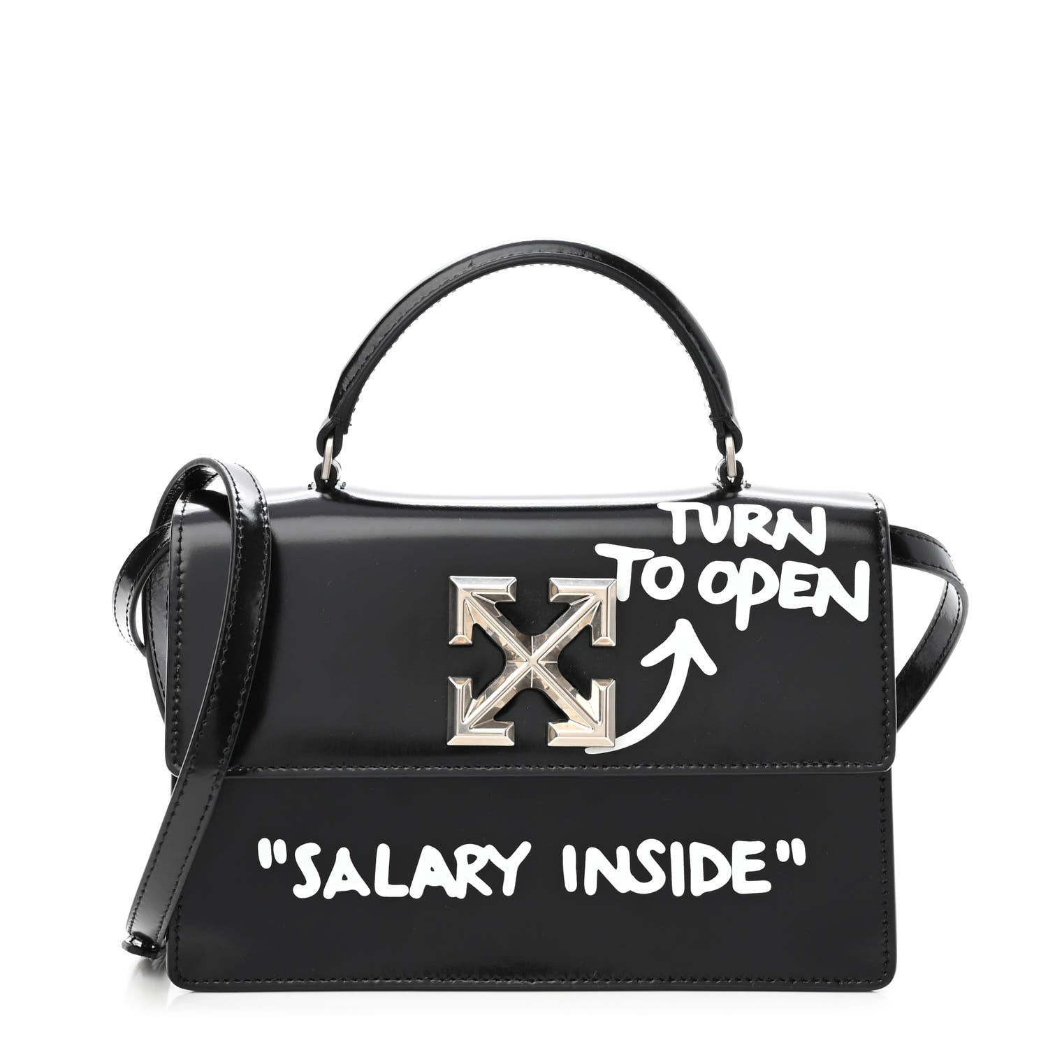 Off-White Calfskin Salary Jitney 1.4 Shoulder Bag Black 1 of 11