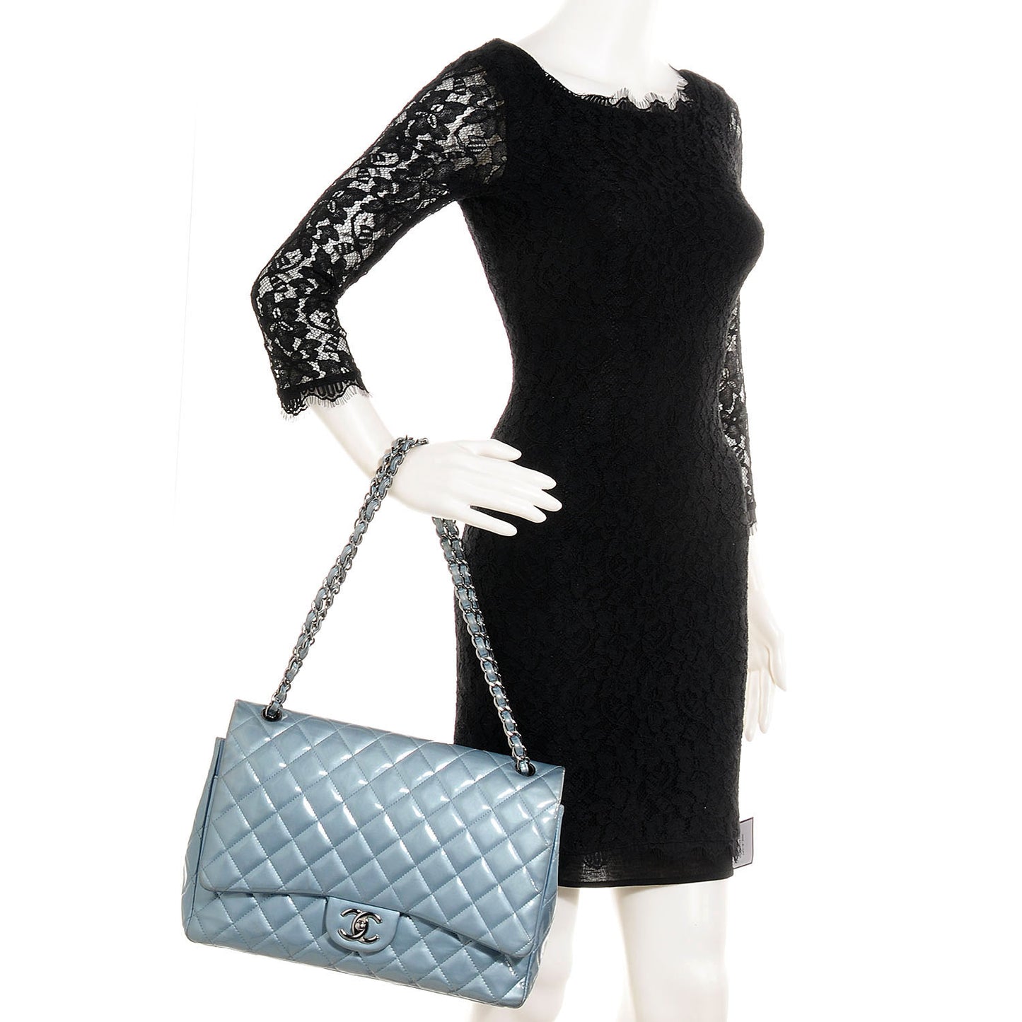 Patent Maxi Double Flap Light Blue