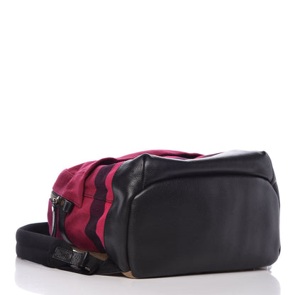 Burberry Overdyed Canvas Mega Check Tiller Backpack Plum 4 of 8