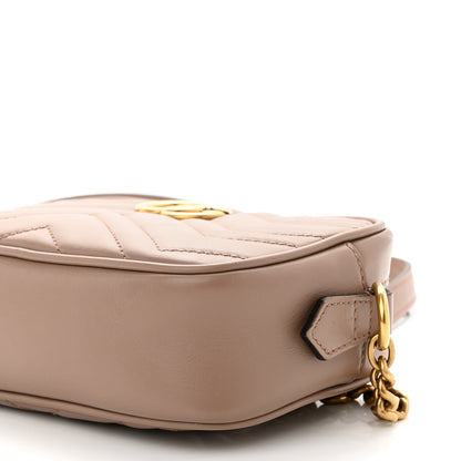 Gucci Calfskin Matelasse Mini GG Marmont Chain Shoulder Bag Porcelain Rose 10 of 10