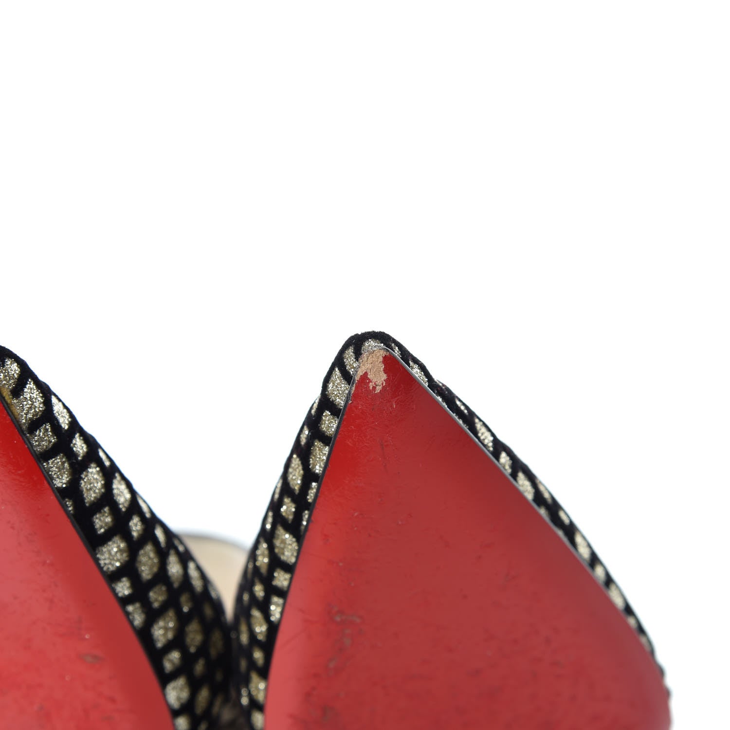 Christian Louboutin Glitter Floque Suede Iriza 100 Pumps 35 Platine Black 11 of 12