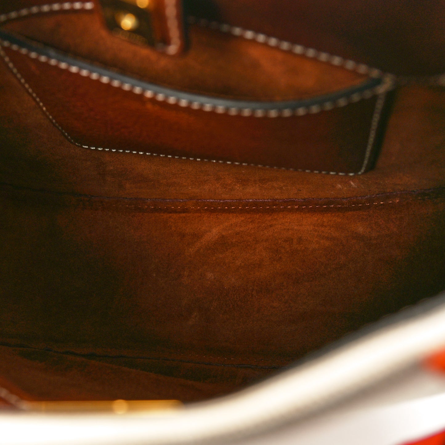 Canvas Calfskin Mini Iris Hobo Ecru Oak Orange