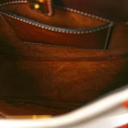 Mulberry Canvas Calfskin Mini Iris Hobo Ecru Oak Orange 5 of 9
