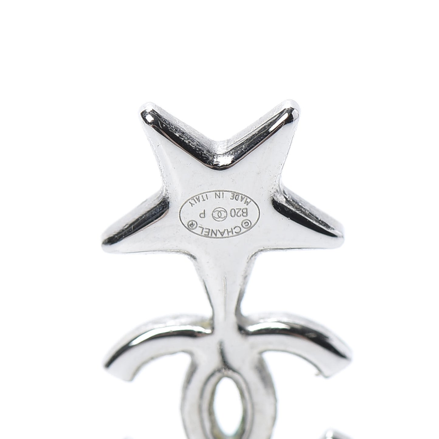 Crystal CC Starfall Drop Earrings Silver