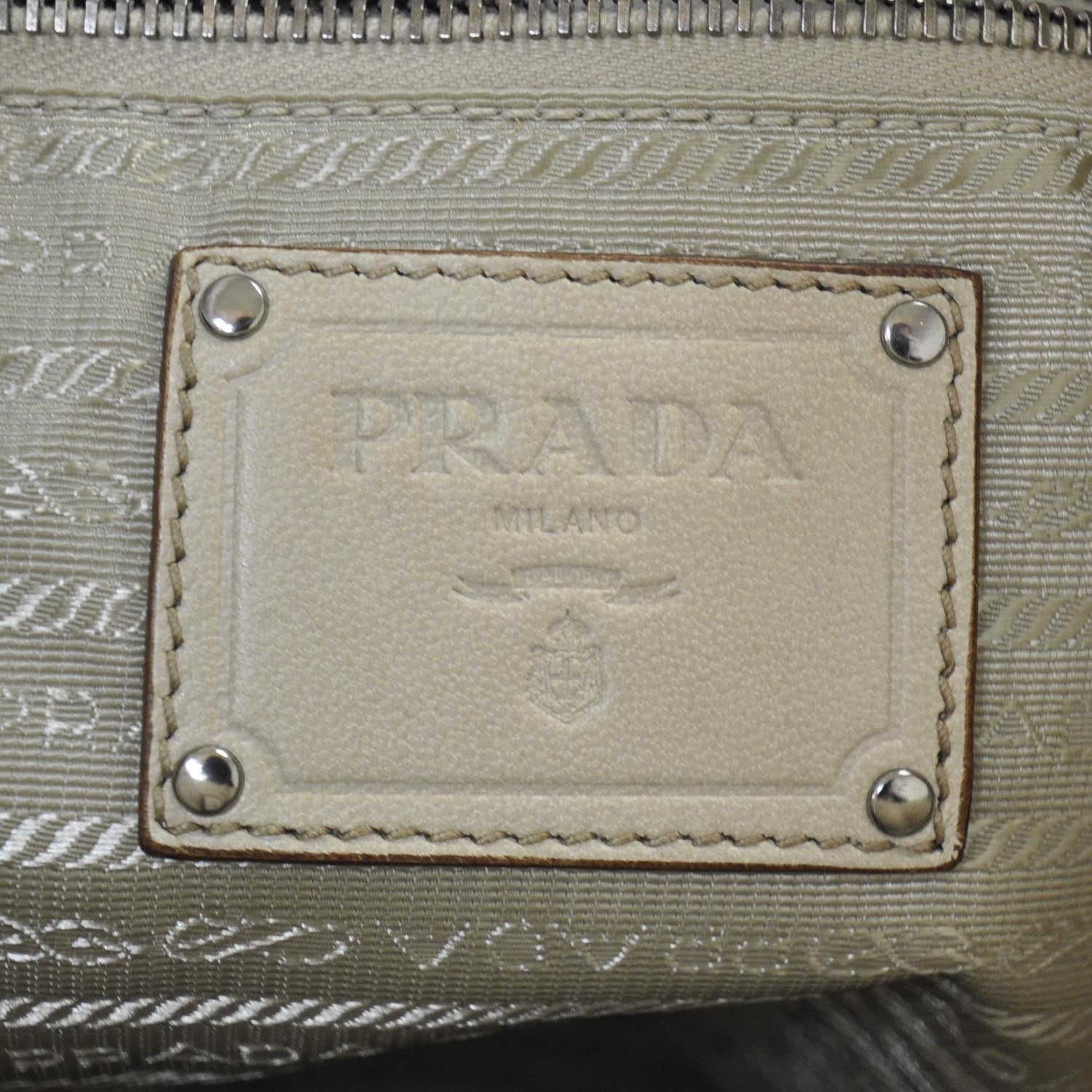 Prada Nappa Fringe Hobo Cera 7 of 10