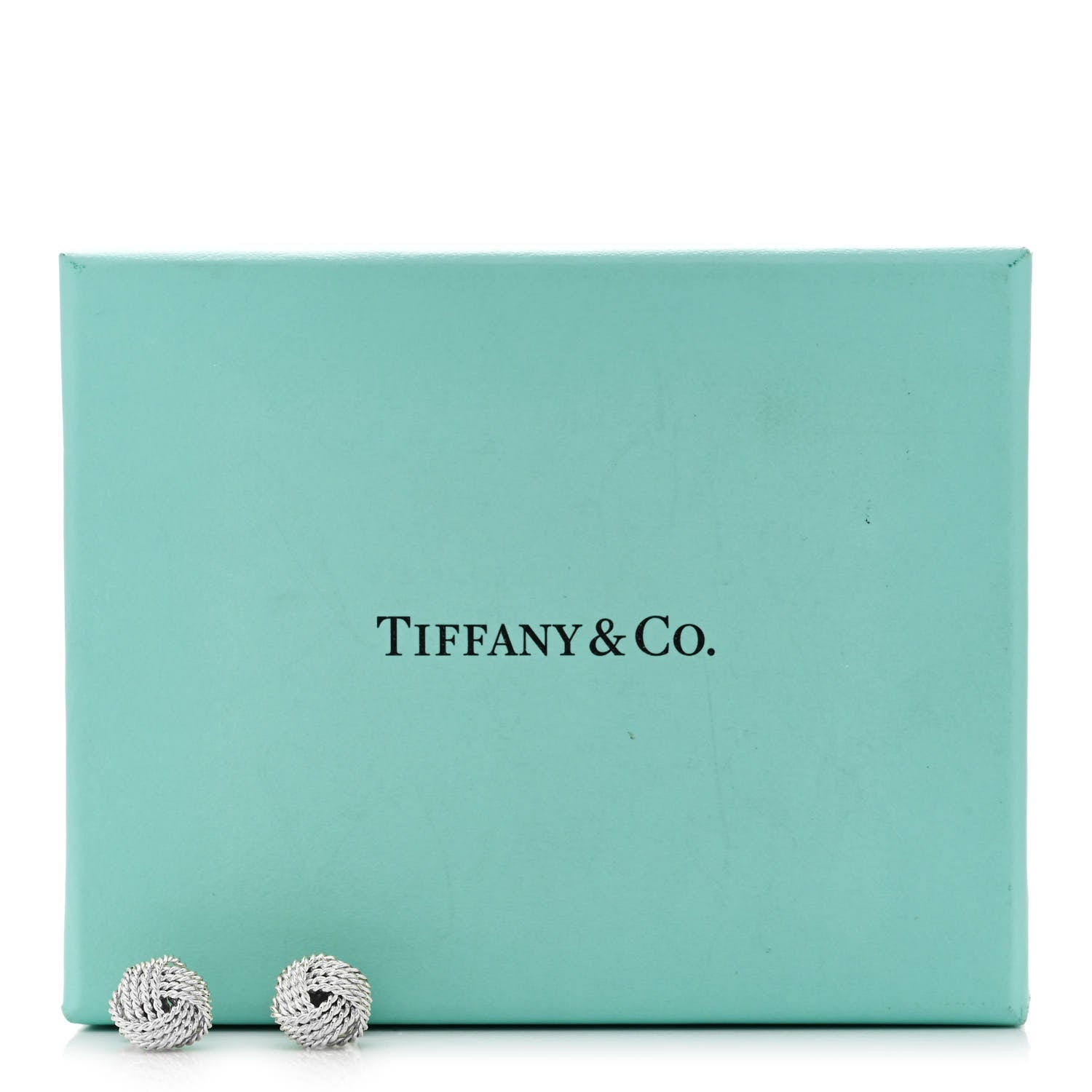 Tiffany Sterling Silver Twist Knot Earrings 5 of 5