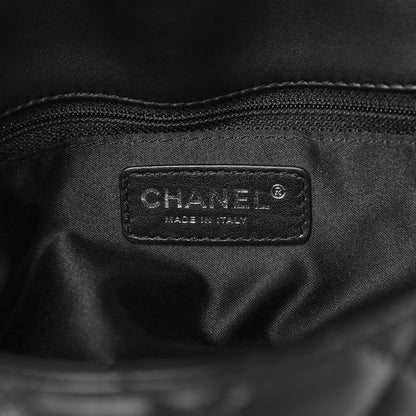 Chanel Lambskin Quilted Jumbo 3 Flap Bag Black 6 of 7