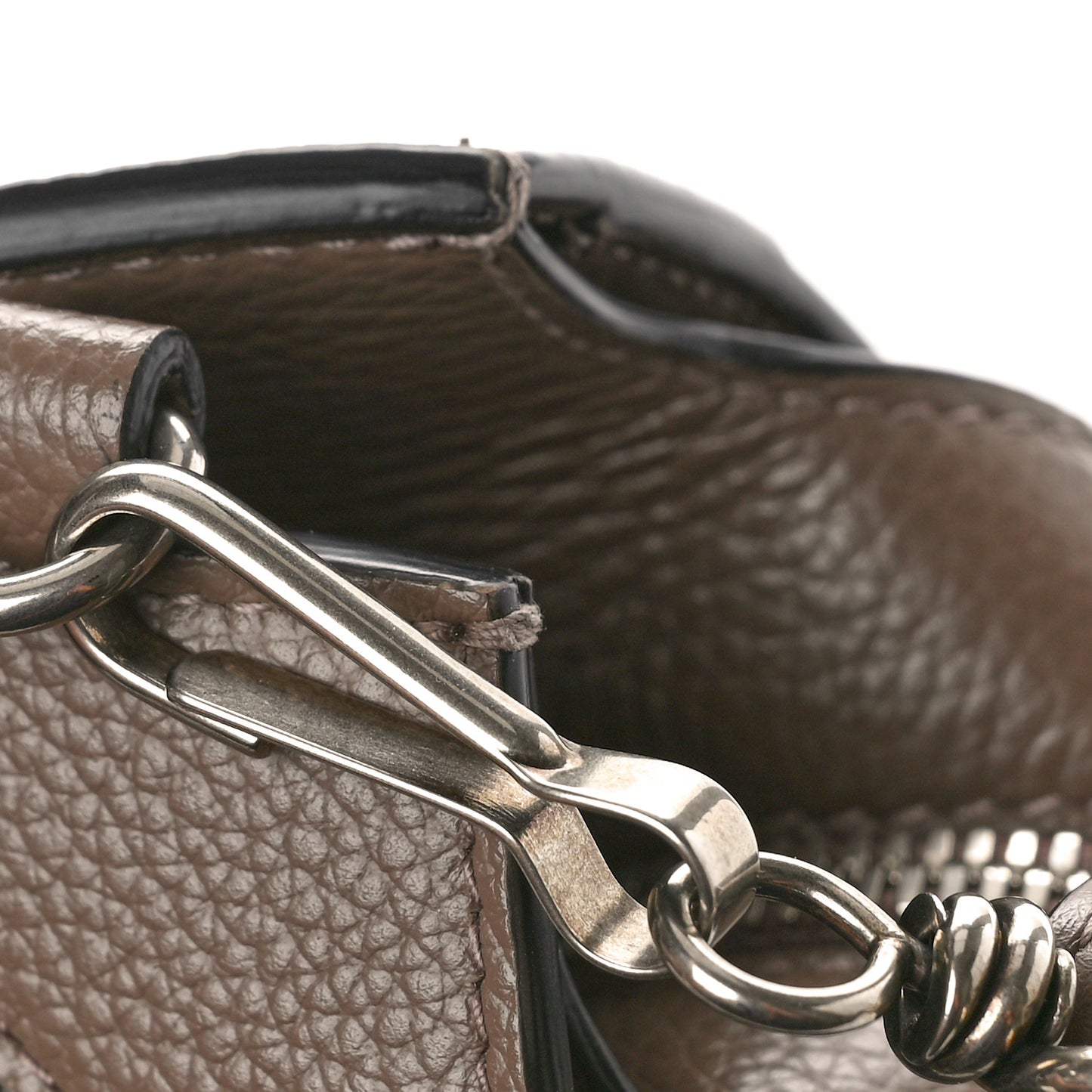 Grained Calfskin Neo Classic Silver Hardware S City Mink Grey
