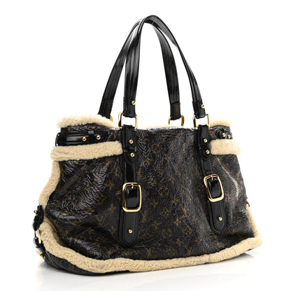 Louis Vuitton Patent Monogram Shearling Sac Thunder 3 of 15