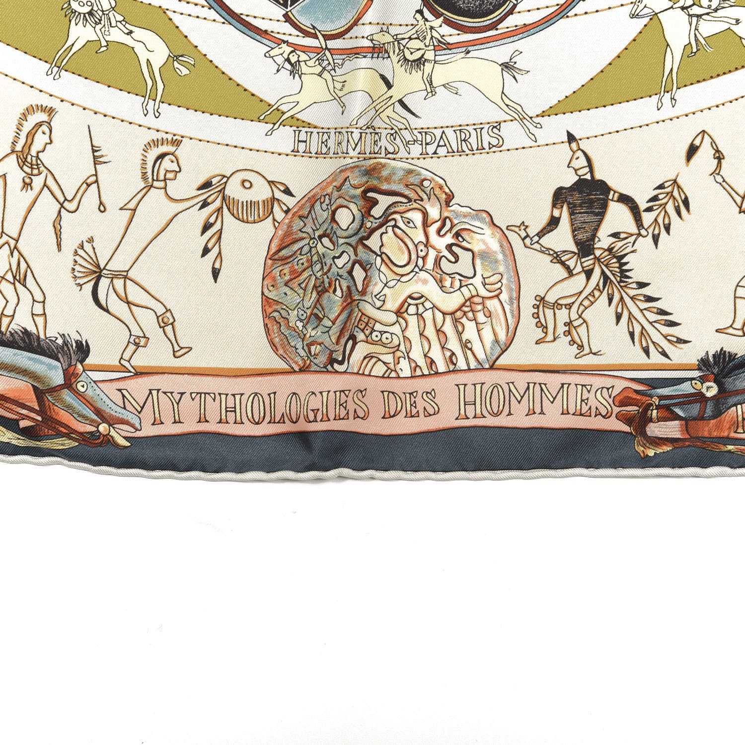 Hermes Silk Mythologies des Hommes Rouges Scarf 90 3 of 4