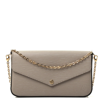 Louis Vuitton Epi Felicie Pochette Chain Wallet Galet 1 of 5