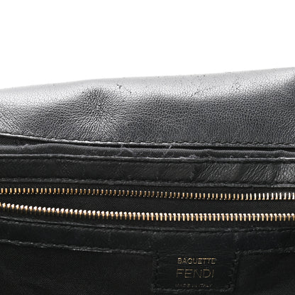 Fendi Nappa FF 1974 Embossed Large Baguette Black 8 of 13