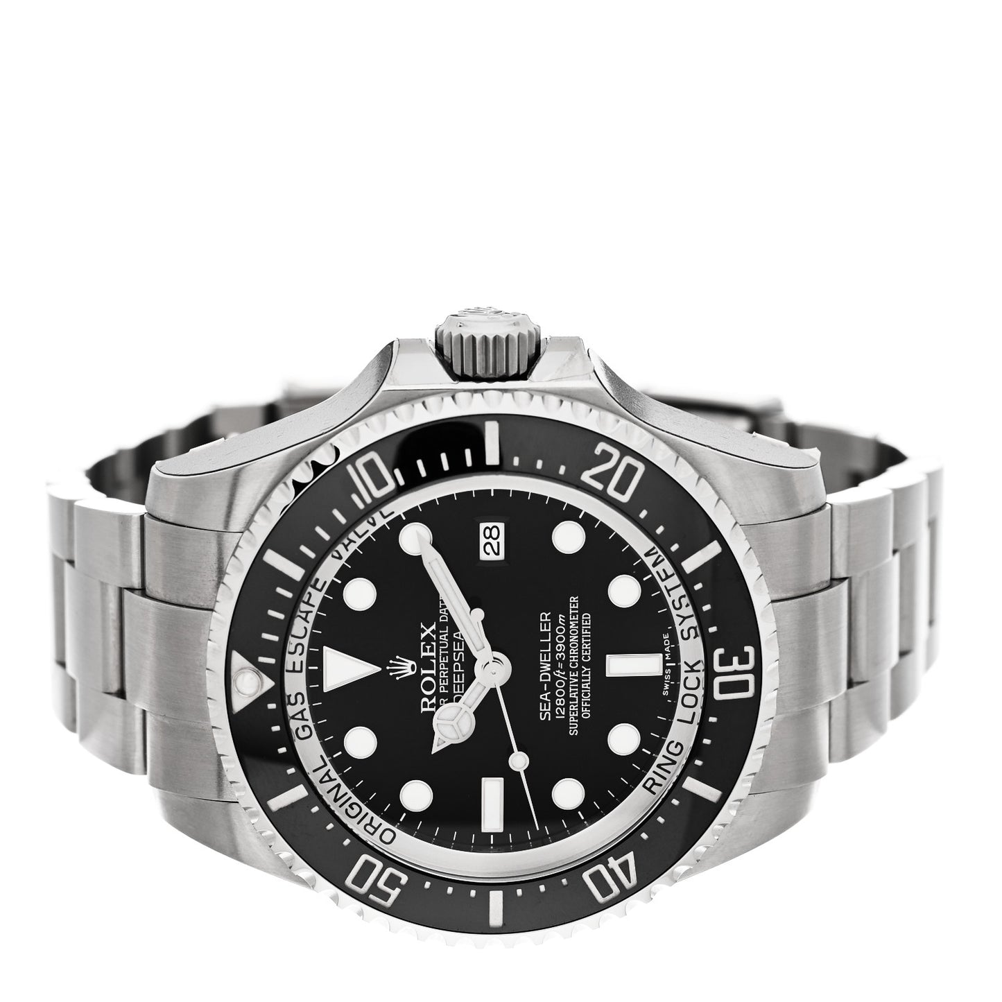 Stainless Steel 44mm Oyster Perpetual Date Sea-Dweller Deepsea Watch Black 116660