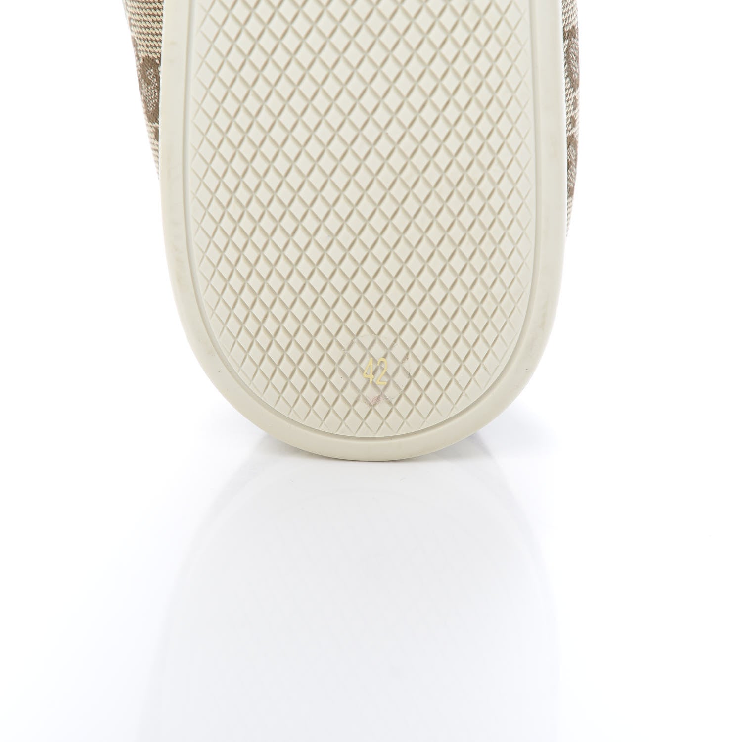 Gucci Suede Monogram Web Womens Falacer Sneakers 42 Nocciola Beige Mystic White Hibiscus Red 8 of 10