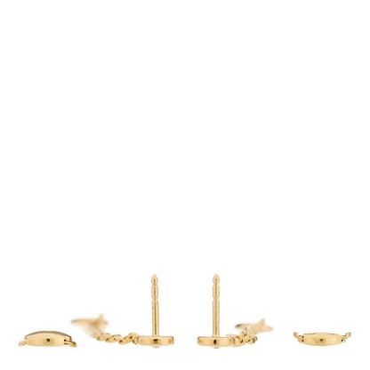 Hermes 18K Yellow Gold Diamond TPM Farandole Drop Earrings 3 of 5
