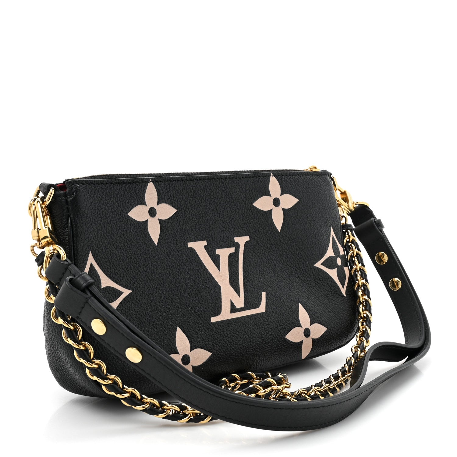 Louis Vuitton Empreinte Monogram Giant Multi Pochette Accessories Black Beige 3 of 11